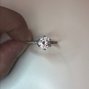 Crystal engagement style ring size 9 CZ